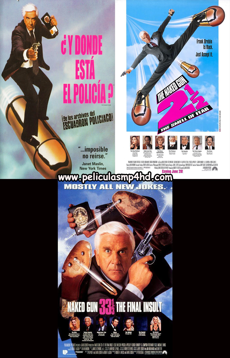 Descargar Película Trilogía ¿Y Donde Está el Policia? (The Naked Gun) MP4 HD720p Latino