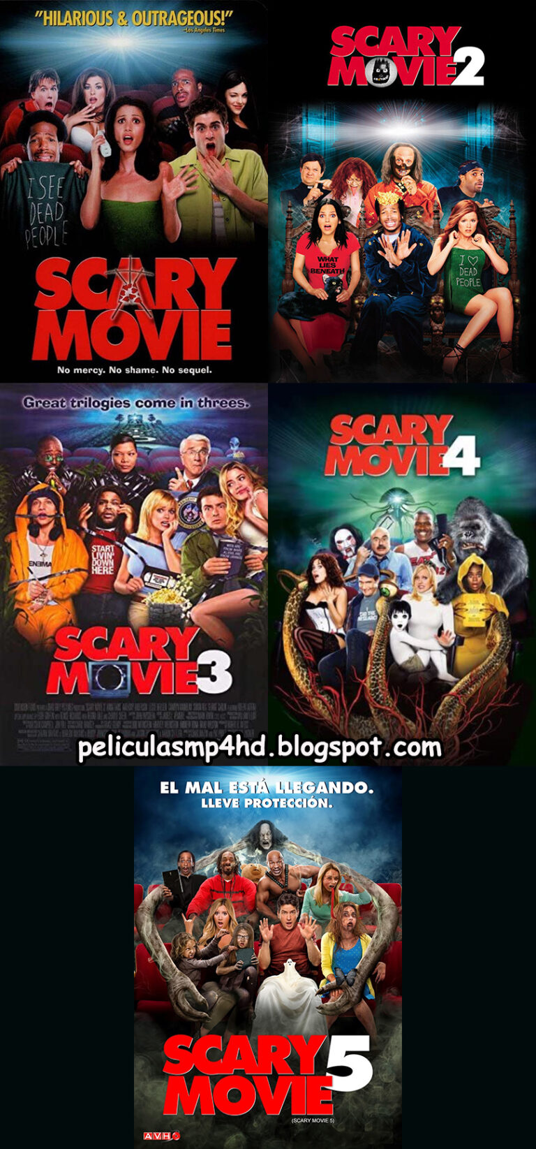 Saga SCARY MOVIE [HD 720, Latino, MEGA]