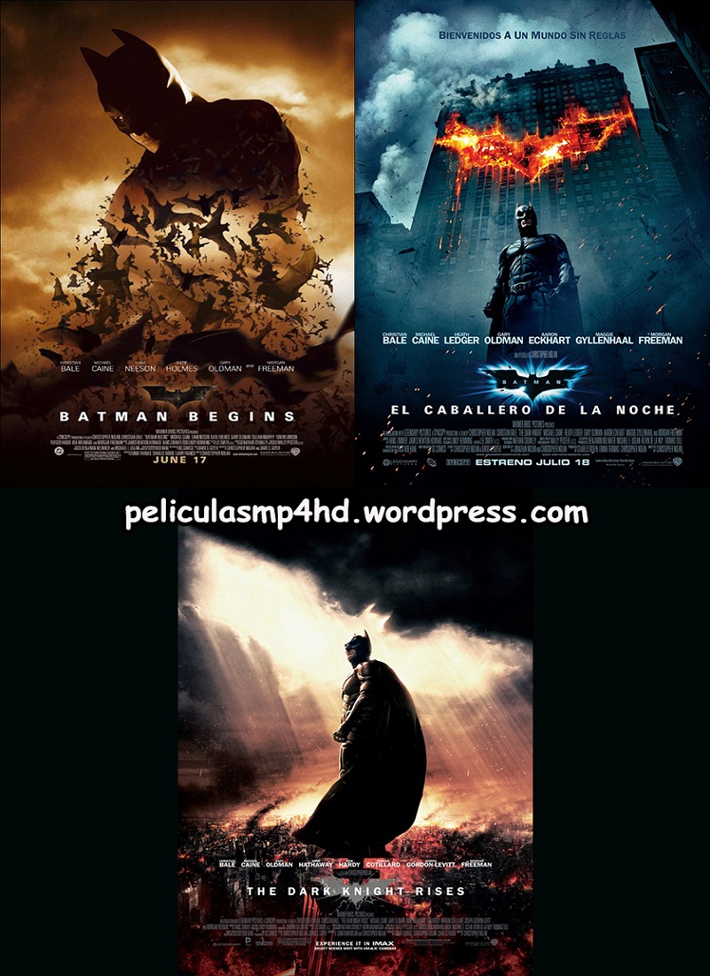 Descargar Película Trilogía BATMAN de Christopher Nolan (The Dark Knight) MP4 HD720p Latino