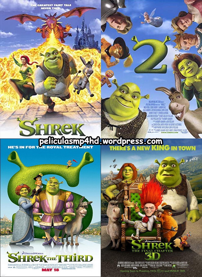 Descargar Saga SHREK MP4 HD720p Latino