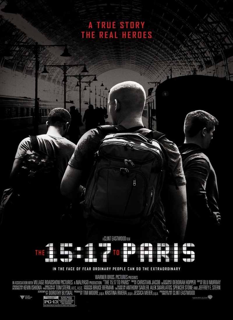 Descargar Película 15:17 TREN A PARÍS [2018] (The 15:17 to Paris) MP4 HD720p Latino