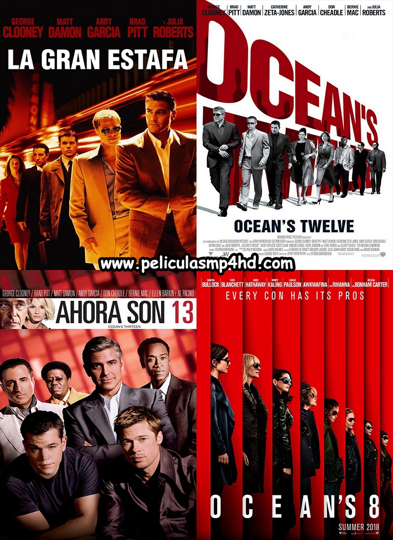 Descargar Película Saga LA GRAN ESTAFA (Ocean's) MP4 HD720p Latino