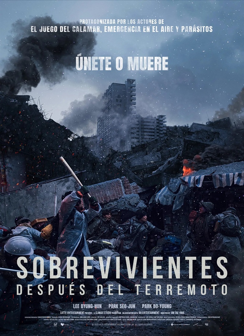 Descargar Película SOBREVIVIENTES: DESPUÉS DEL TERREMOTO [2023] (Concrete Utopia) MP4 HD720p Latino/Coreano